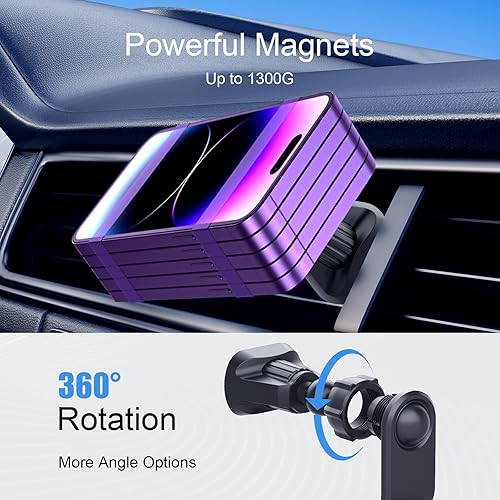 Miniatura 4 de Magsafe Cargador de montaje de coche para alineación automática Cargador inalámbrico magnético iPhone 1213141516Pro MaxPlusMiniMagsafe Case Air Vent