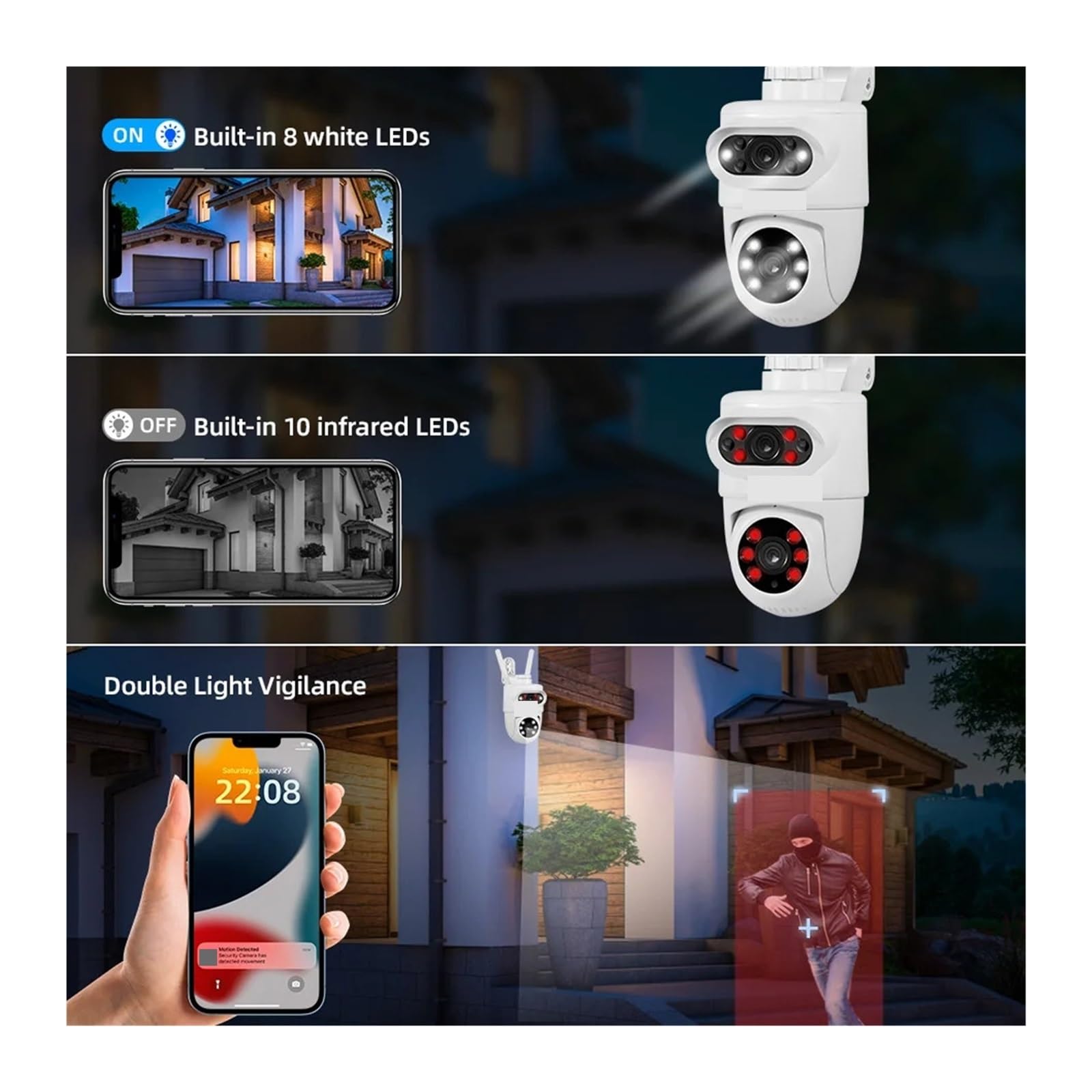 WiFi à Double Objectif 10MP for l'extérieur