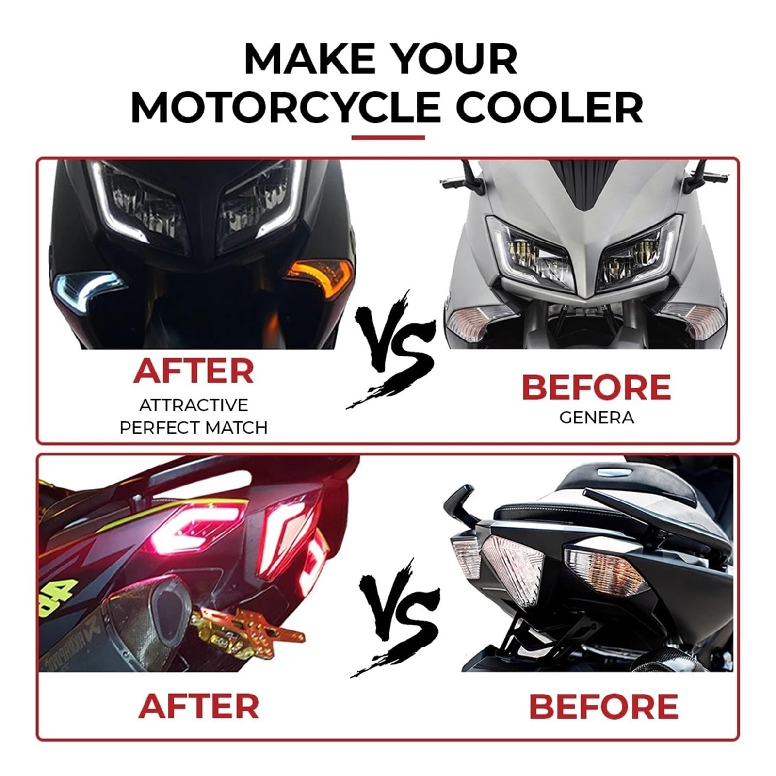 Amazon.com: Tmax530 Led Lights Front Rear Tail Brake Light