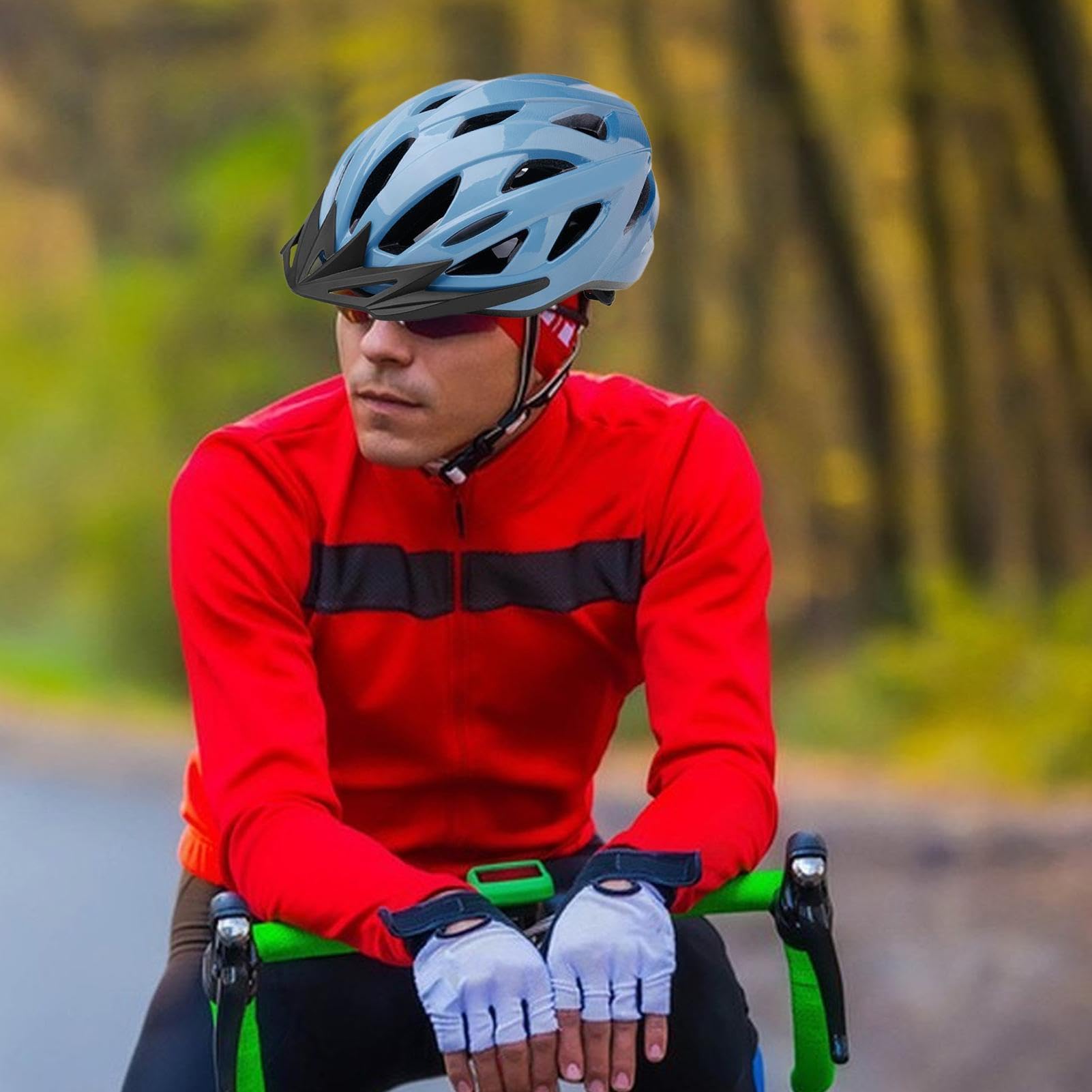 Casco Bici Adulti Per Uomo E Donna, Casco Da Bicicletta Regolabile Traspirante Per Mountain Bike E Strada, Leggero Caschi Da Corsa Per Bici Elettrica Città, Protezione Di Sicurezza
