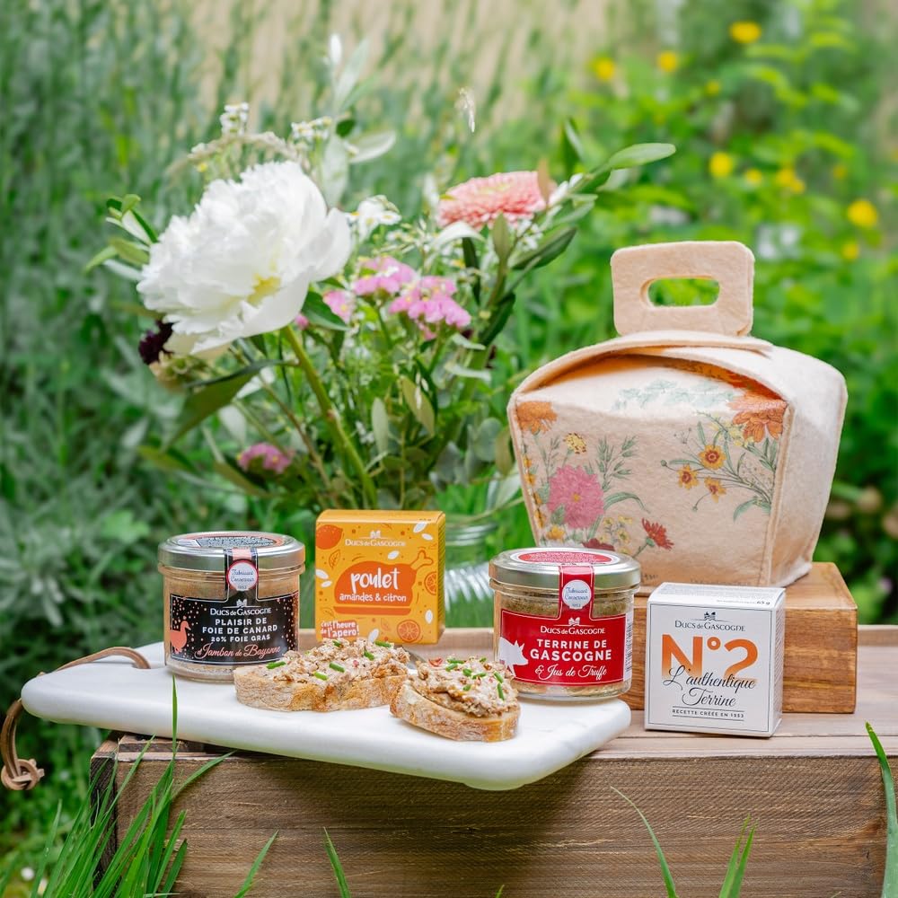 Fleurs et Délices - Coffret Terrines Tartinables Ducs de Gascogne - Cadeau Anniversaire Idée à Offrir - Fabrication Française Artisanale de Qualité