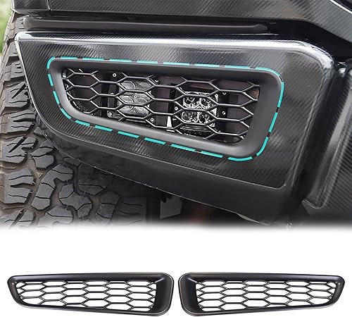 Miniatura 1 de JHO Luces antiniebla para parachoques delantero de automóvil, ventilación de panal de abeja, bisel para Ford F150 Raptor gen2 2017 2018 2019 2020