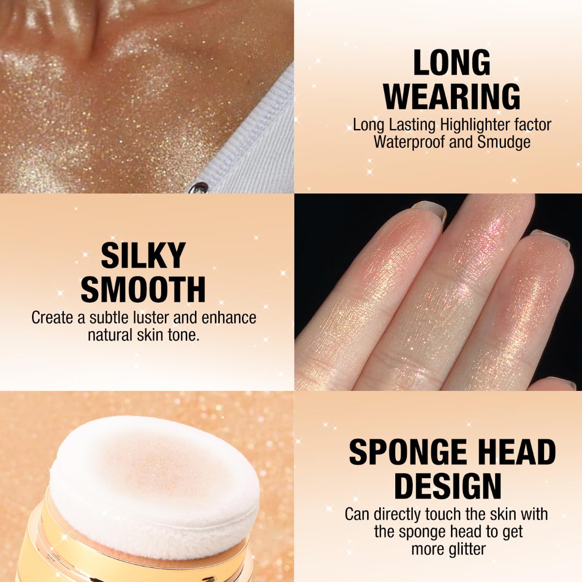 KARLOR Body Highlighter Powder with Applicator - Image 4