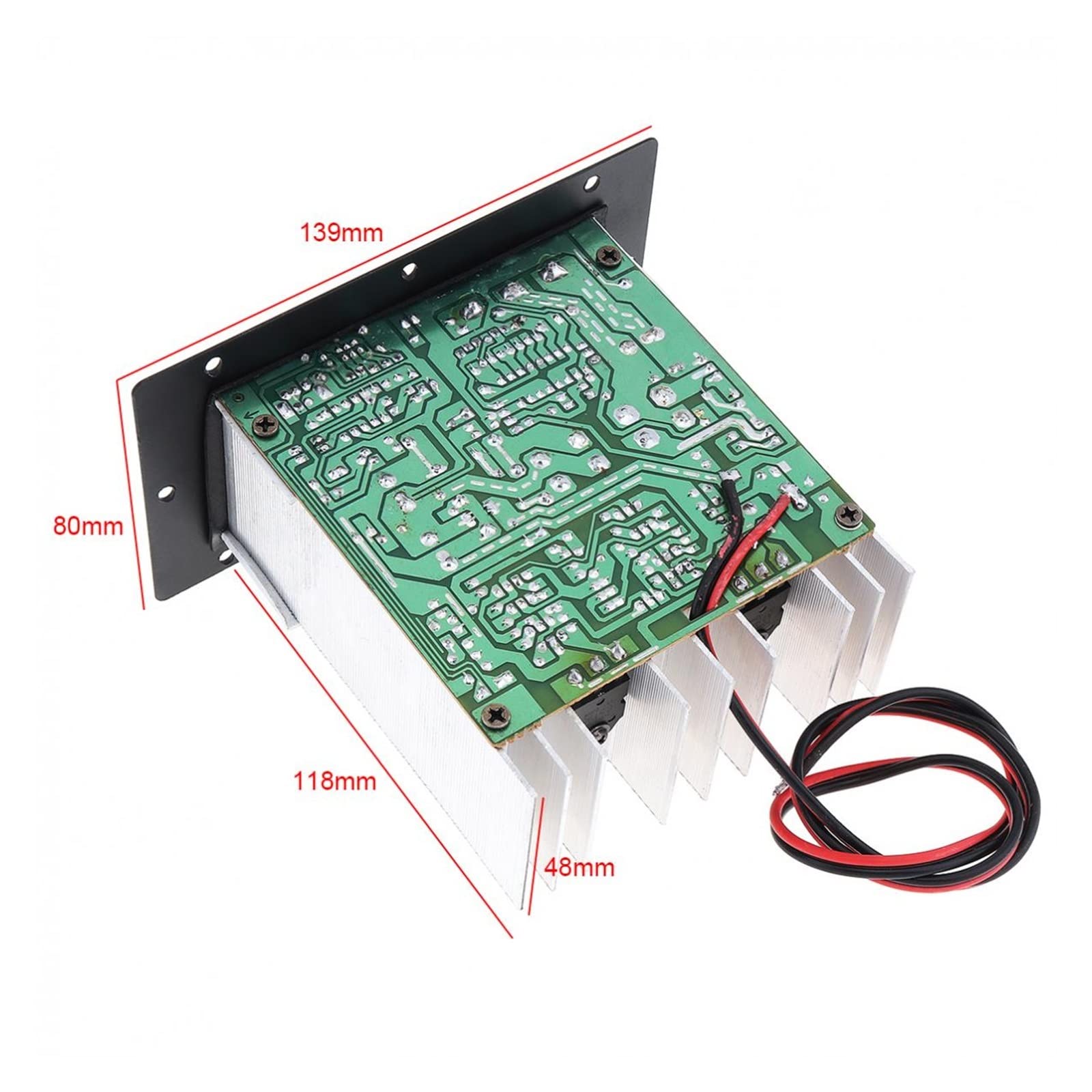 150W 12V czarny uniwersalny potężny subwoofer samochodowy płyta wzmacniacza dużej mocy dla 6/8/10 Cal,Szeroka kompatybilność