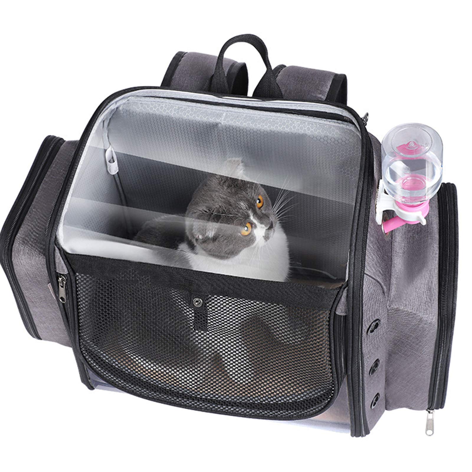 Transportín Para Gatos Y Perros Pequeños Con Ruedas - 48x40x32 Cm, Hasta 13.5 Kg, Plegable, Mango Telescópico Y Ventanas De Malla