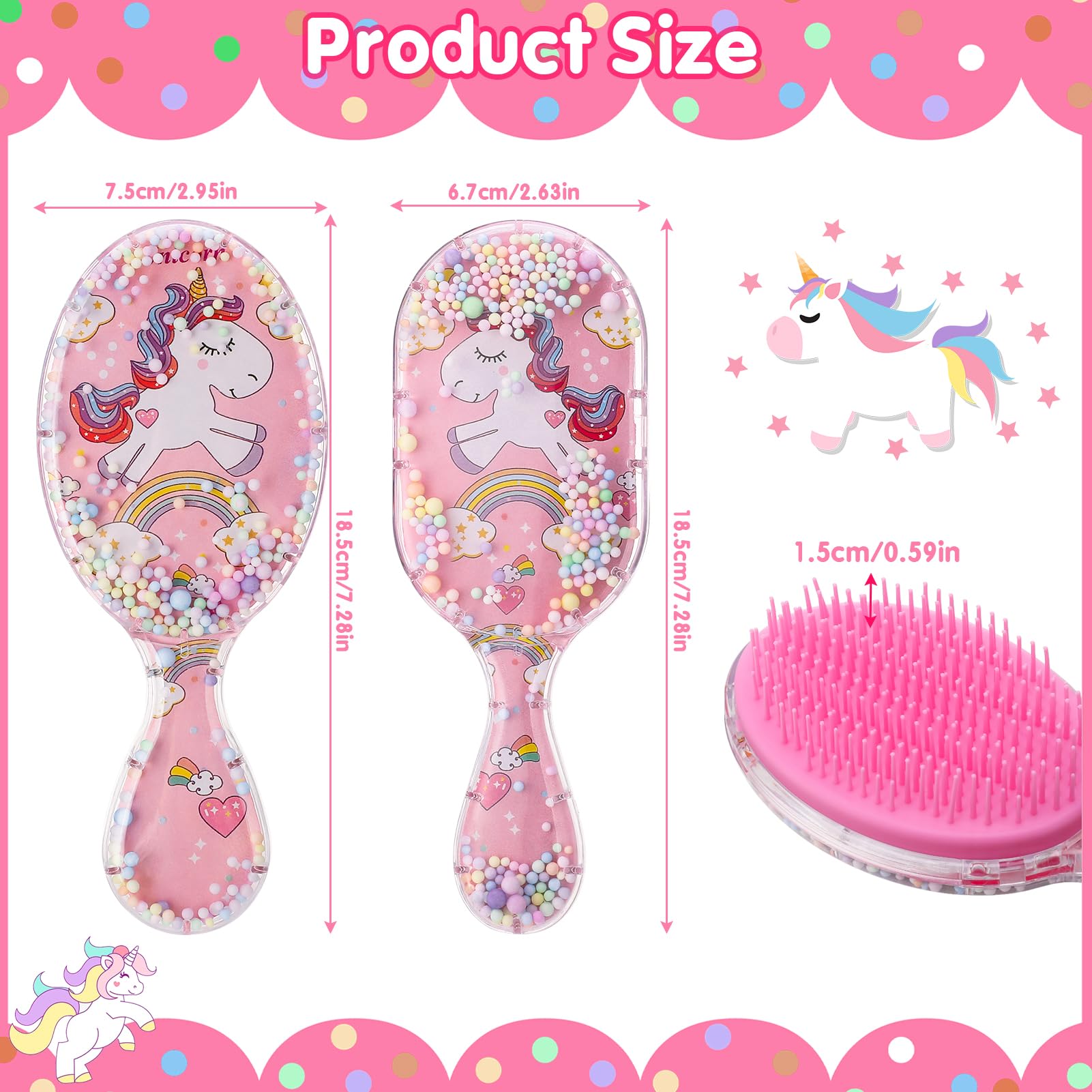 2 Packs Girls Hair Brush Set - Image 2