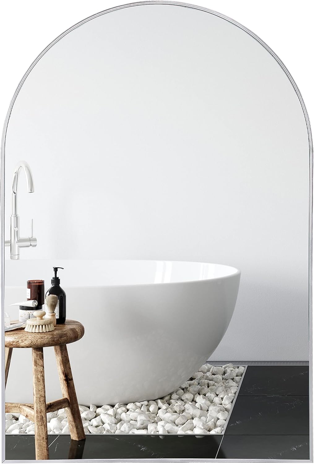 Camden Reed 24x36 Inch Rounded Arch Metal Wall Mirror