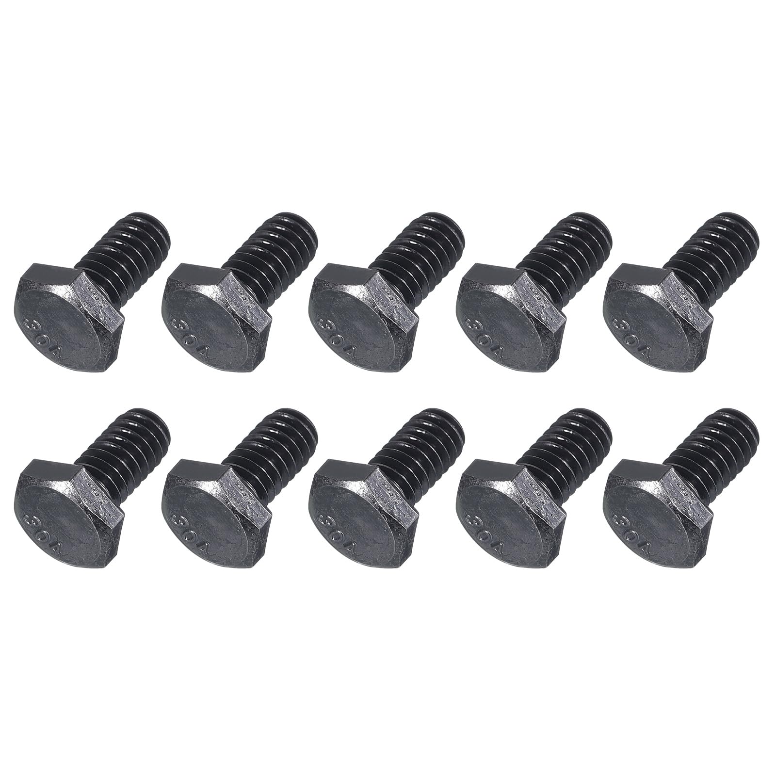 METALLIXITY Hex Head Bolts (1/4-20 x 1/2") 10Pcs, 304 Stainless Steel 18-8, Fully Threaded, External Hex Drive
