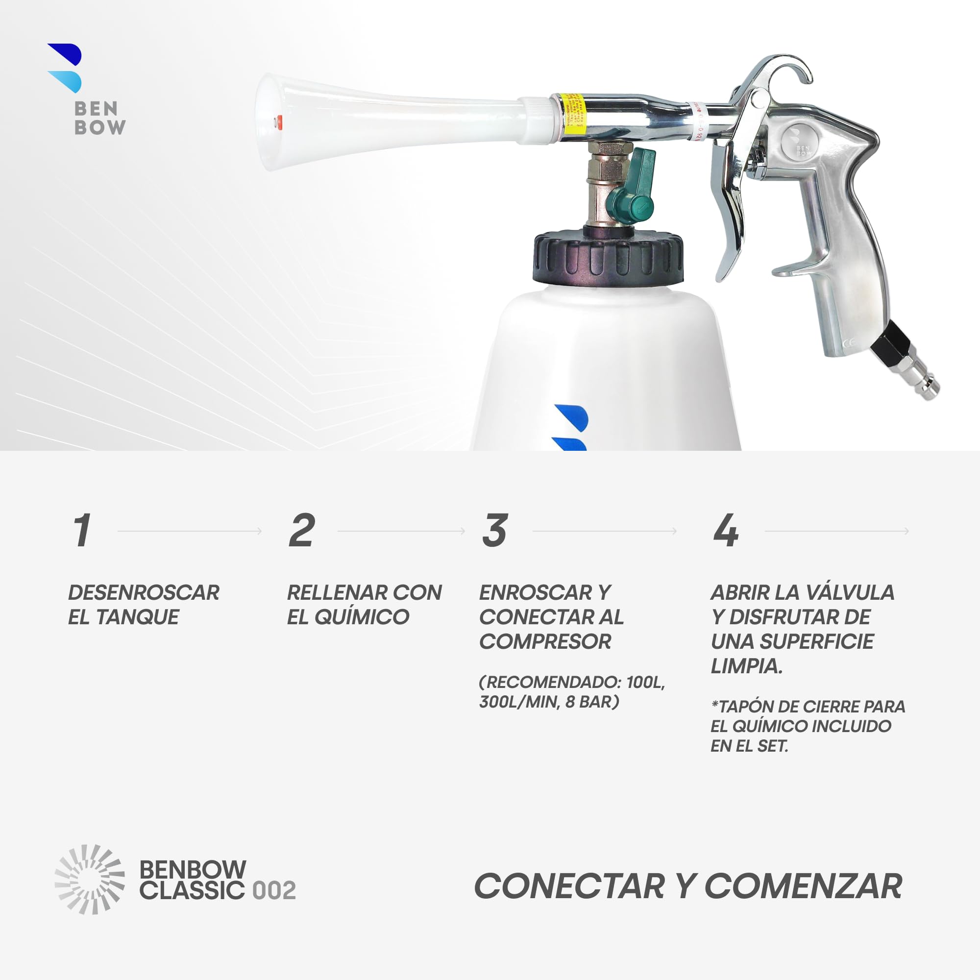 Tubo Interno Bianco BenBow - Ricambio Per Pistole Pulizia Aria Compressa, Compatibile Con Serie PRO E Tornador - Foto 12
