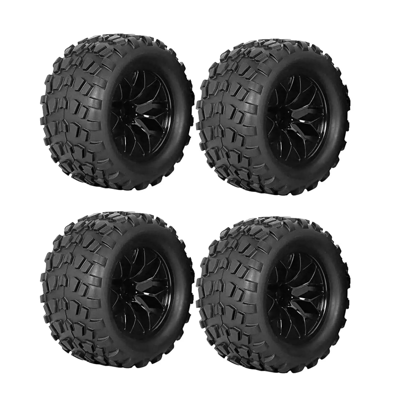 Per Hobby 4 Pezzi Ruote Cerchioni Pneumatici Diametro Interno Nero 7 Cm Modello Aggiornamento RC Accessorio Modificato Sostituzione Sostituisci Cingolati RC Ruote Gomma