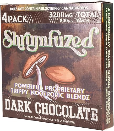Miniatura 3 de Gomitas nootrópicas patentadas de 3200 mg - Mezcla de hongos nootrópicos de melena de león, reishi, chaga y cordycep (4, chocolate oscuro)