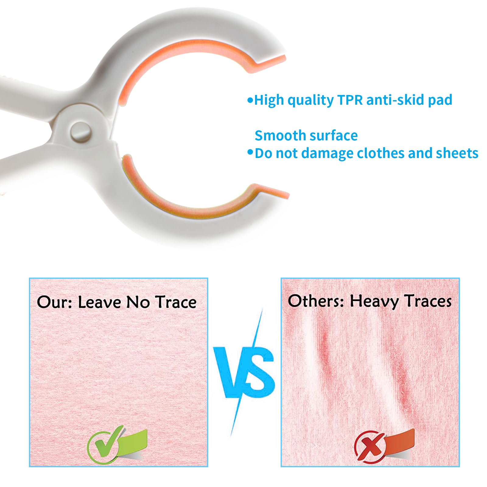 QOPAHI 6pcs Towel Clips for Sun Loungers Large Strong Grip Clothes Pegs Non-Slip Towel Pegs for Sun Lounger Washing Line Laundry Pool Chairs Sunbeds - Image 3