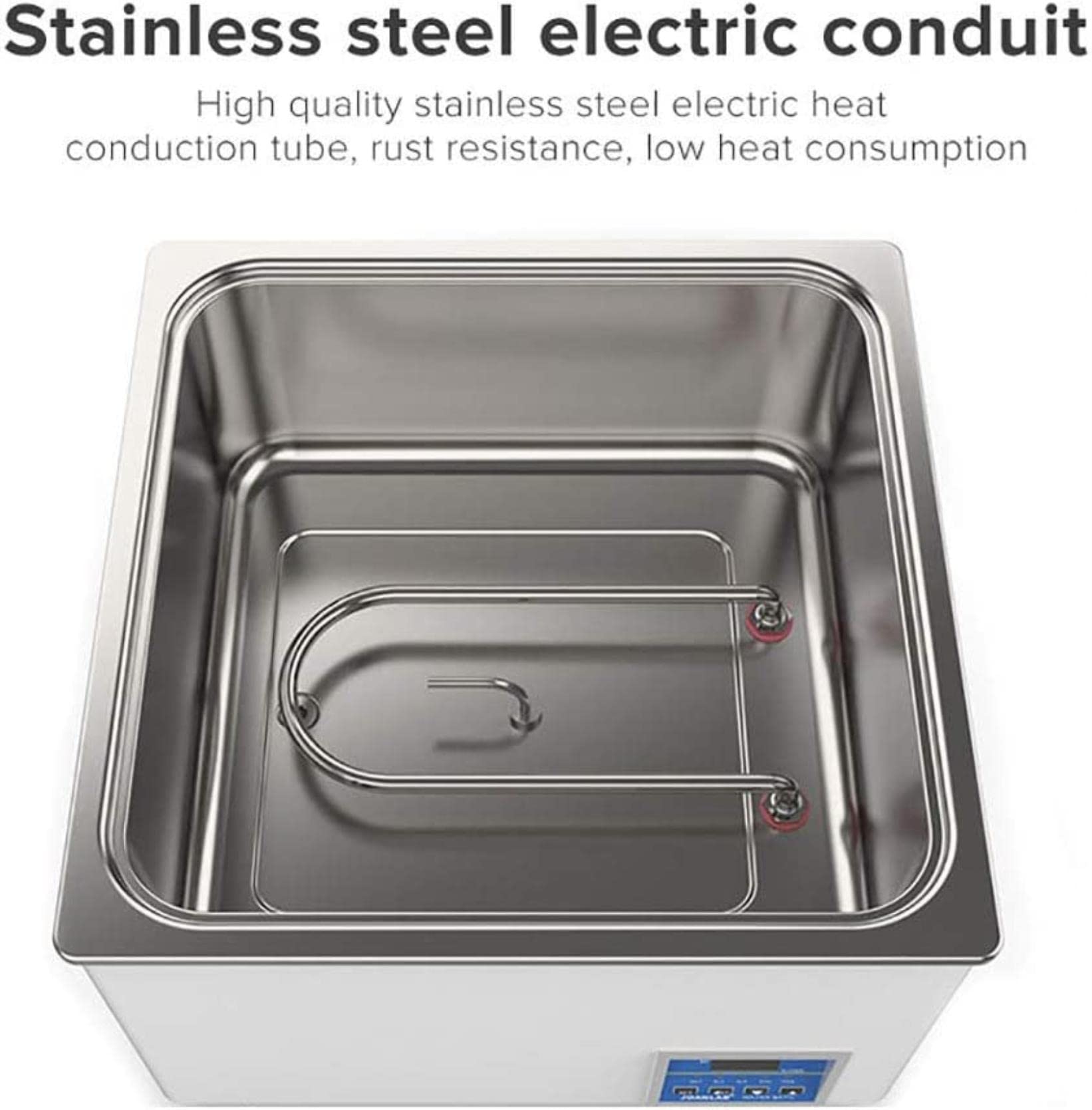 Baño María de laboratorio, baño María con termostato digital, baño María termostático de acero inoxidable con 4 orificios de calentamiento eléctrico, temperatura ambiente de hasta 100 °C, función de