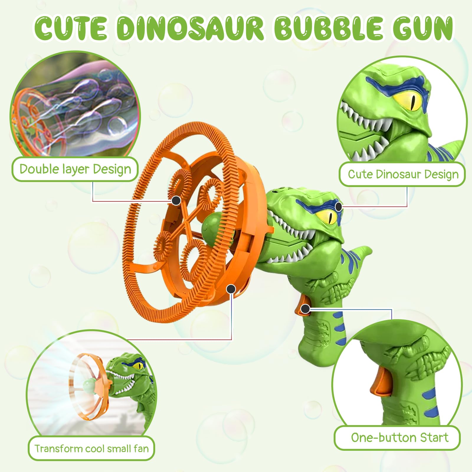 Máquina De Burbujas Dinosaurio Apritsce - Portátil Y Automática Para Exteriores, Ideal Para Fiestas, Bodas Y Cumpleaños Infantiles