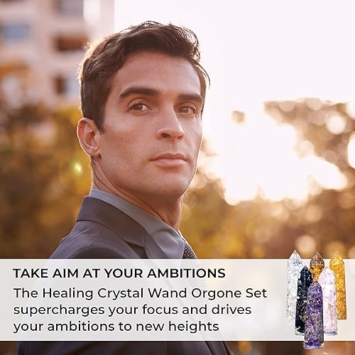 Miniatura 8 de Healing Crystal Wand Set of 6 Orgonite  Includes 3 Amethyst Crystal Tigers Eye Rose Quartz Black Tourmaline Stone Citrine and Clear Quartz Orgone