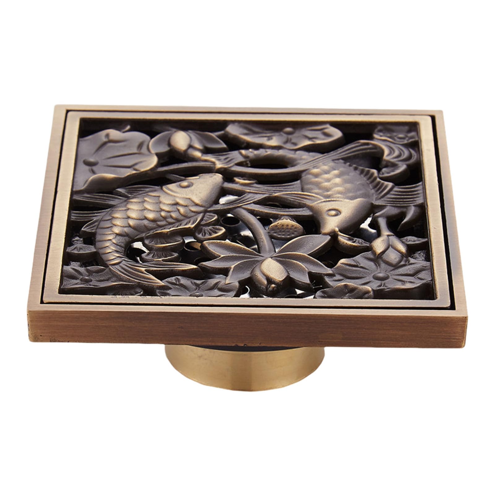 European Designs Sturdy Brass Shower Drain with Builts Double Layer Filter in Strainer for Efficient Water Flows Removable Covers Drain