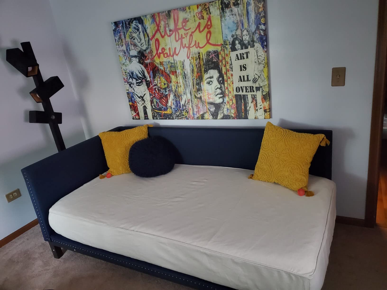 49/mo Finance DHP Dale Upholstered Daybed/Sofa Bed Frame, Full Size