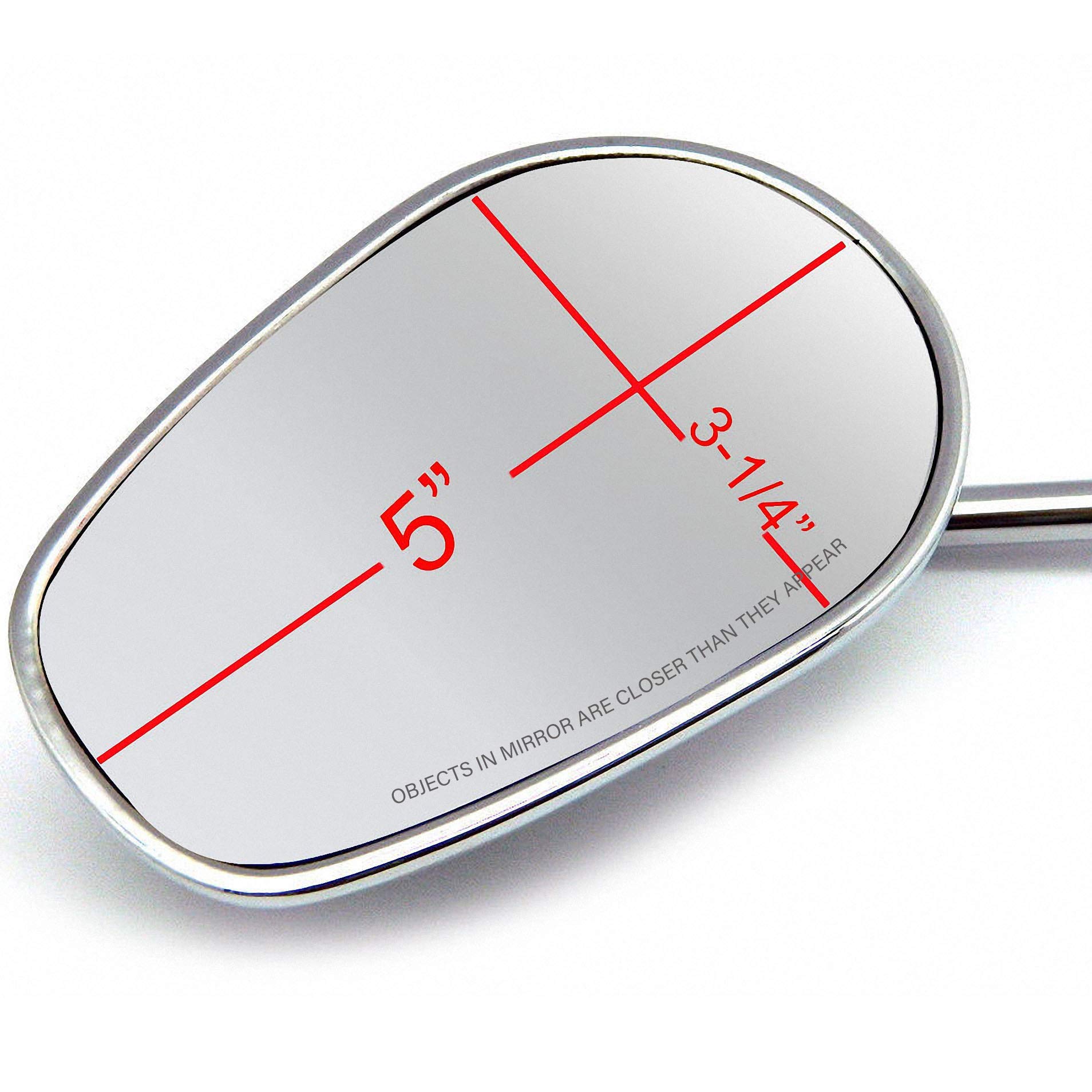 Amazon.com: MotorToGo 1 Pair Chrome CNC Long Stem Custom Mirrors