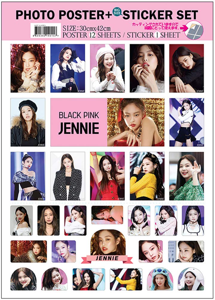 Buy K-POP Jennie(Black Pink) Solo 2019 12 Posters + 1 Sticker Set