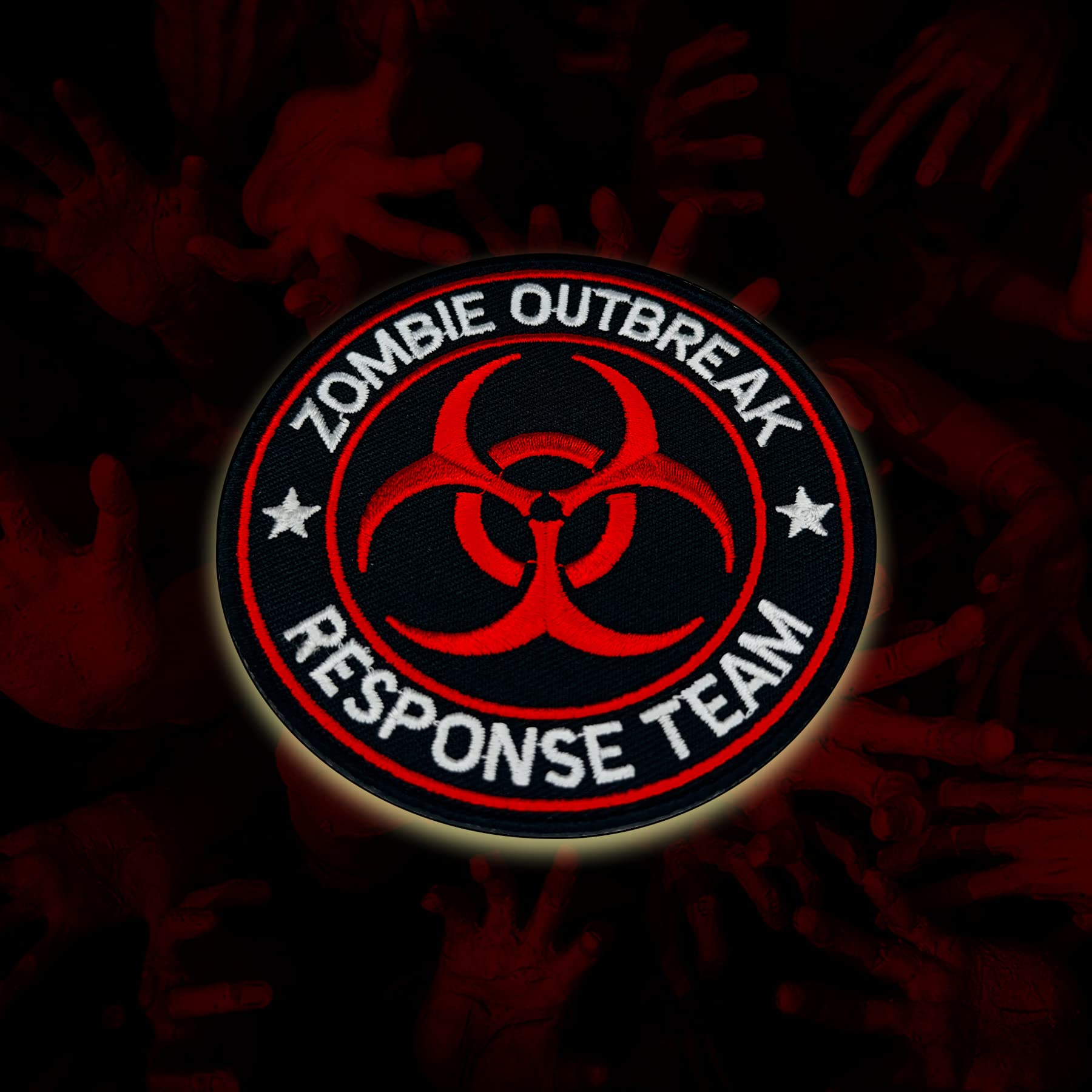 Toppa Ricamata Zombie Apocalypse Response Team 7,5 Cm – Termoadesiva E Da Cucire