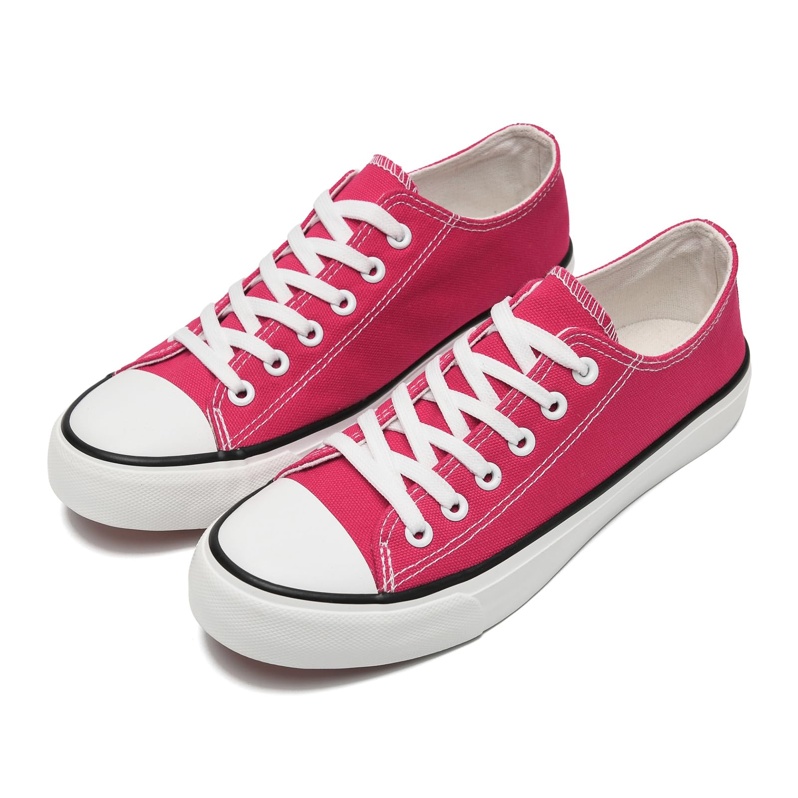 Canvas Shoes for Women and Men, Low Top Canvas Sneakers Fashion Lace Up Comfortable Womens Classic Casual Tennis Walking Shoes