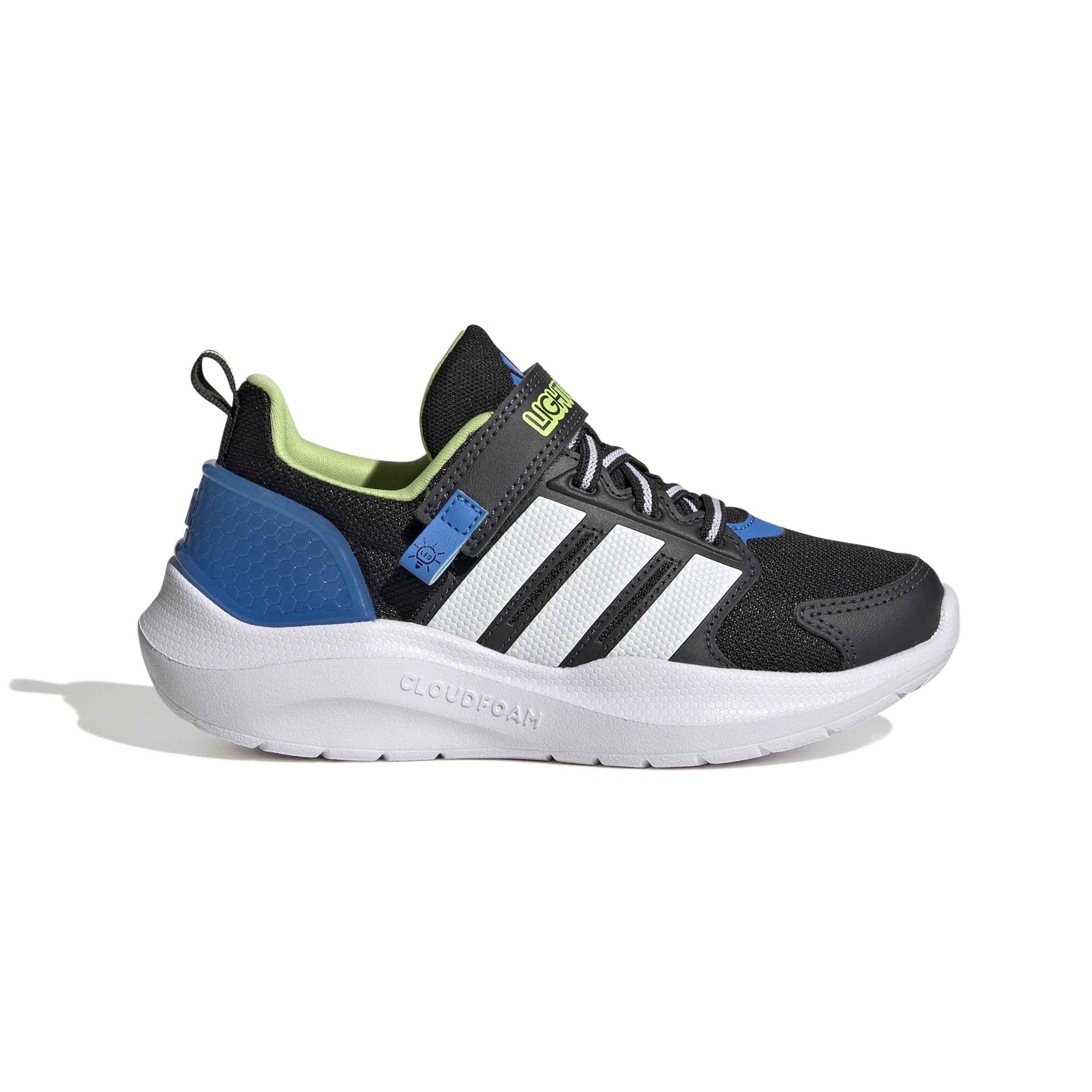 adidas Unisex Kinder Lightorama Runner Children Shoes, core Black/FTWR White/Lucid Ray Blue, 30 1/2 EU