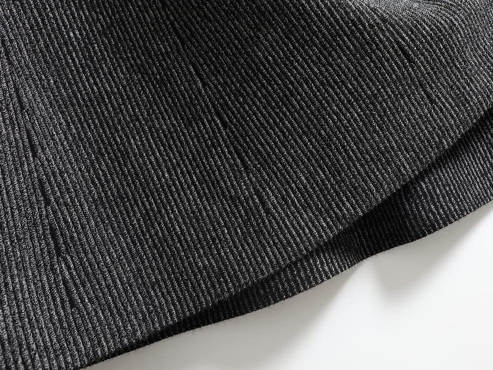 Röcke Damen,Damen-Midirock, Grau, Elastisch, Mit Hoher Taille, Geschnürt, Gestrickter Plissee-Rock, Einfache A-Linie, Swing, Gerüscht, Lässig, Herbst, Winter, Lange Röcke Für Mädchen, Damen
