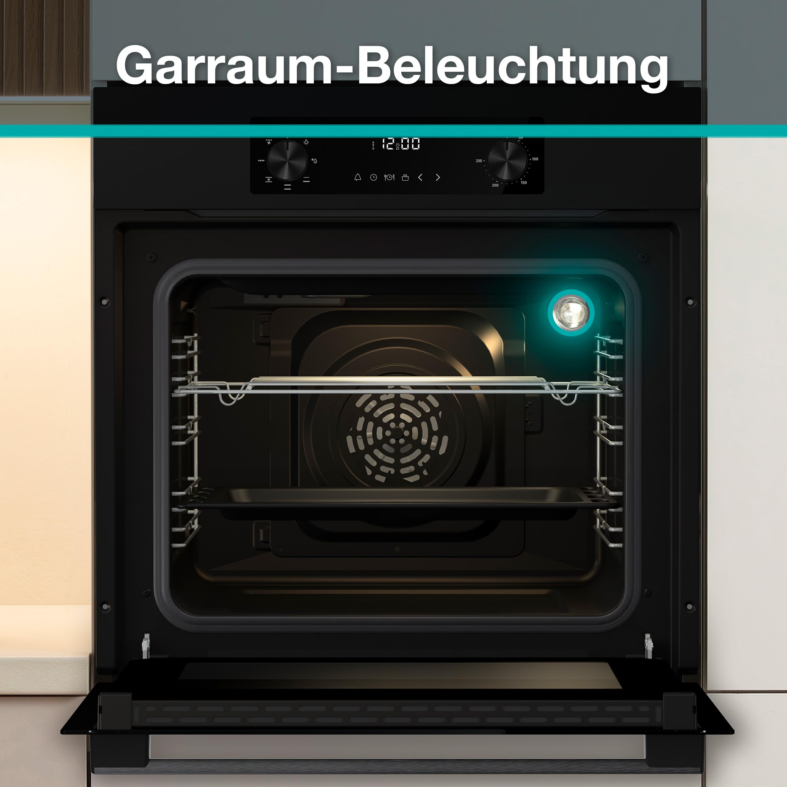 Gorenje BOA6737AO1X Einbaubackofen 73 Liter BigSpace Heißluft 250° EcoClean-Email 2fach verglast 9 Funktionen EEK: A