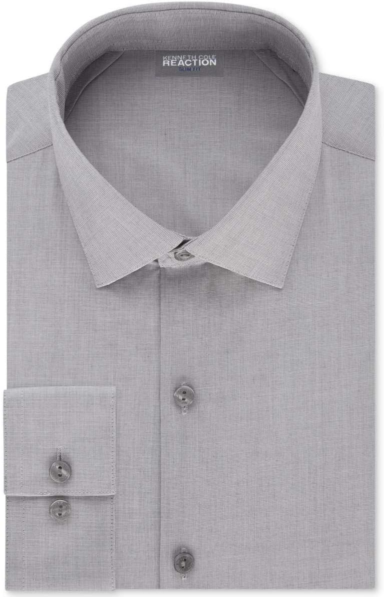 Kenneth Cole Men's Dress Shirt Slim Fit Technicole Stretch Solid