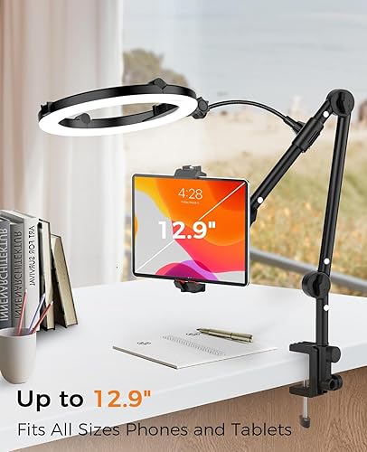 Miniatura 2 de ZIKZOK Soporte de cámara aéreo con anillo de luz