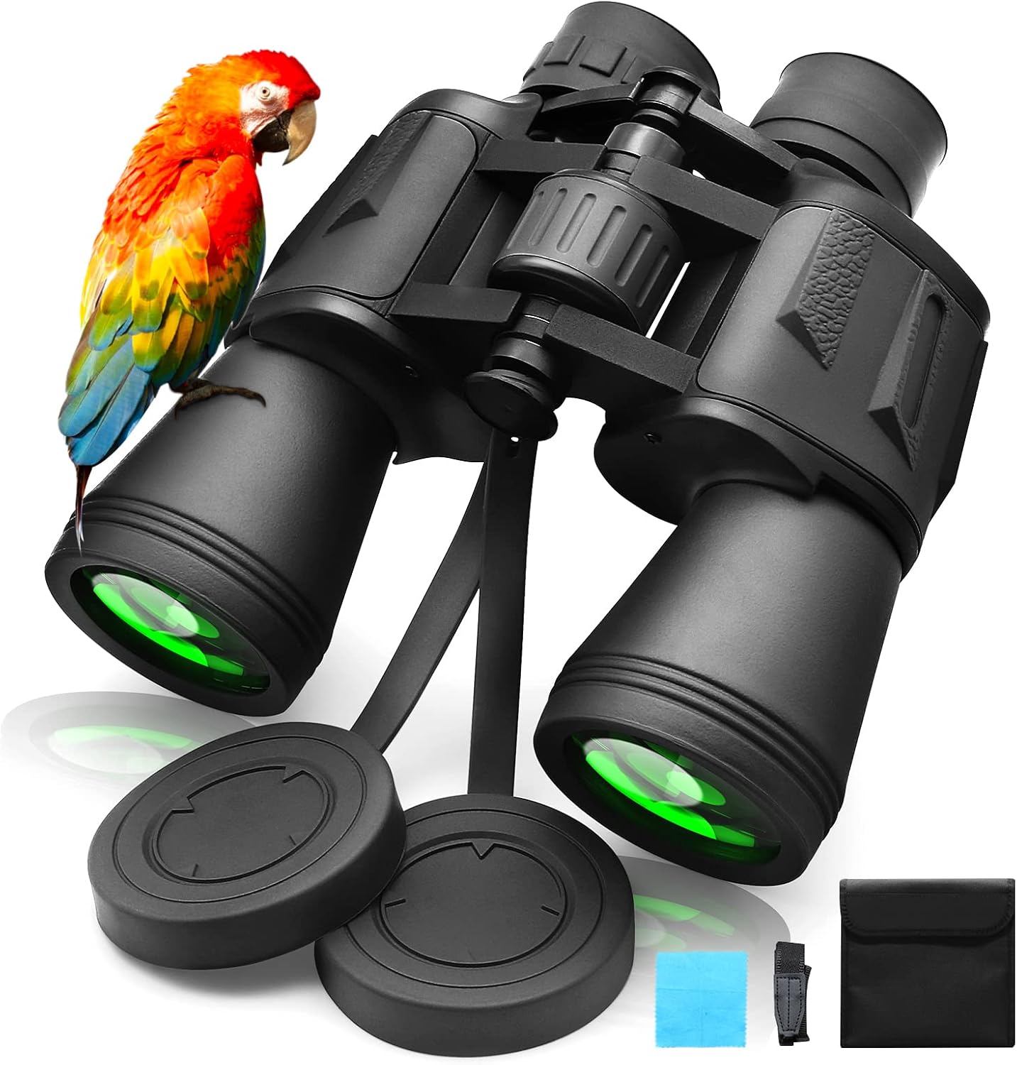 20x50 Binoculars for Adults TOPLDSM Compact HD High Powered Binoculars with Low Night Vision 28mm Large Field Binoculars for Hunting Bird Wildlife Watching Travel Sports