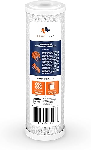 Miniatura 2 de Aquaboon Kit de filtro de agua de ósmosis inversa de 5 etapas con membrana RO 100GPD - Cartuchos de repuesto para filtro de agua debajo del