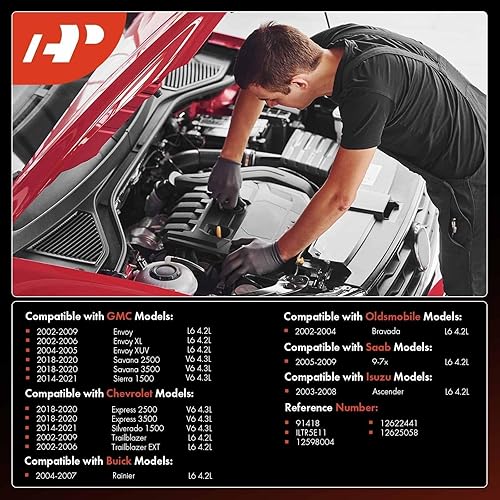 Miniatura 2 de A-Premium Iridium Platinum Bujías compatibles con Chevrolet Silverado 1500, Express 25003500, Trailblazer y GMC Sierra, Savana, Envoy & Buick