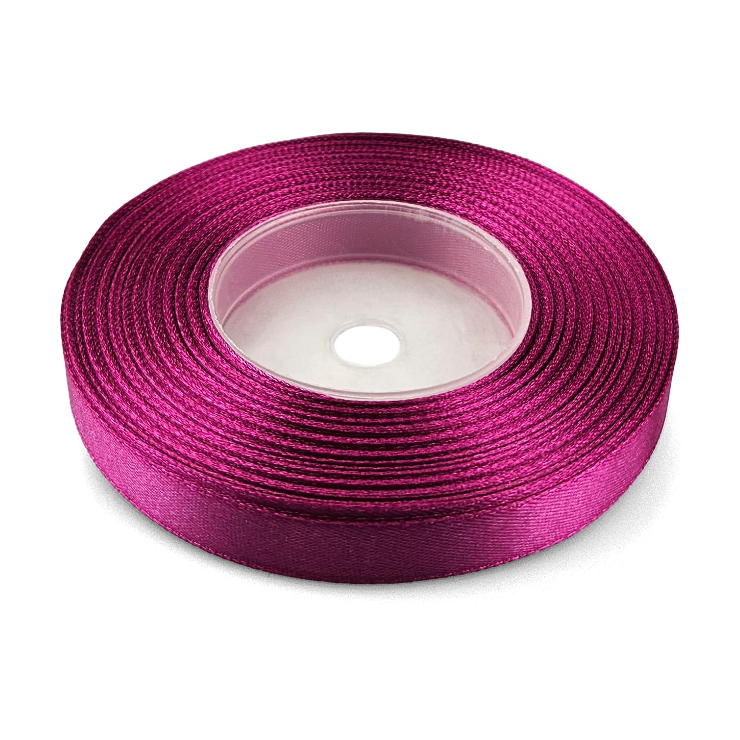 Netuno 1 Roll Fuchsia Satin Ribbon 12 mm x 32 m 0.47 in x 1260 in for Wrapping Crafts Wedding Birthday Christening Scrapbooking Christmas Cards DIY