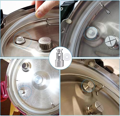 Miniatura 5 de Sello universal de válvula de flotador para piezas de repuesto de olla a presión con 6 juntas selladoras, paquete de 2 accesorios para olla a