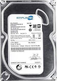 SIMPLETEK - 500GB 3.5" SATA ST500DM002 HDD Hard Disk for Desktop Desktop PC, Reliable and High Capacity Hard Drive (Refurbished)