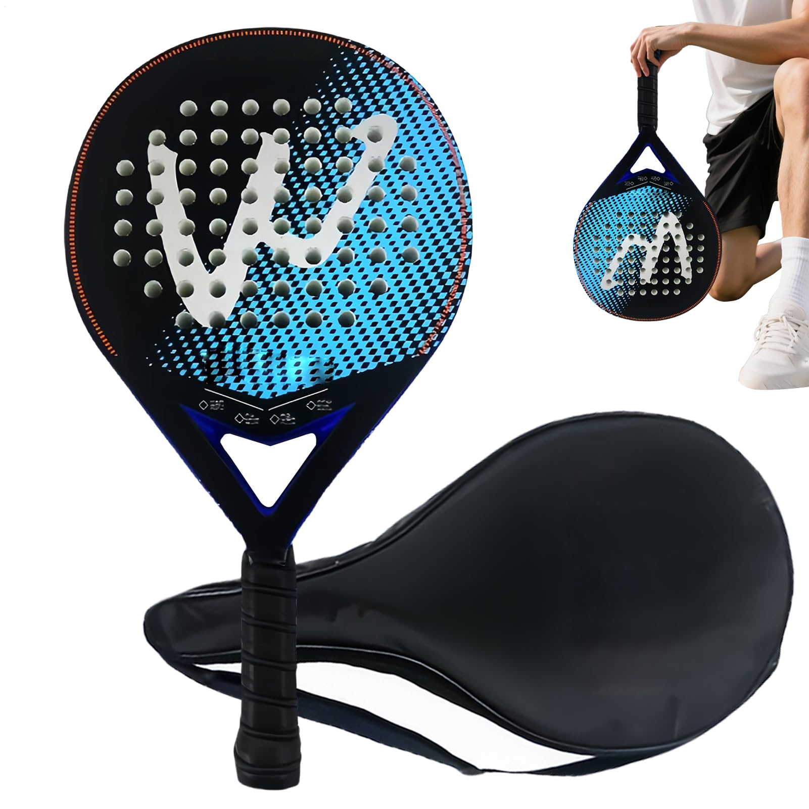 Palas de Pádel Raqueta De Playa | Equipo Ligero con Empuñadura Ergonómica y Bolsa de Almacenamiento Unisex Para Adultos Y Niños