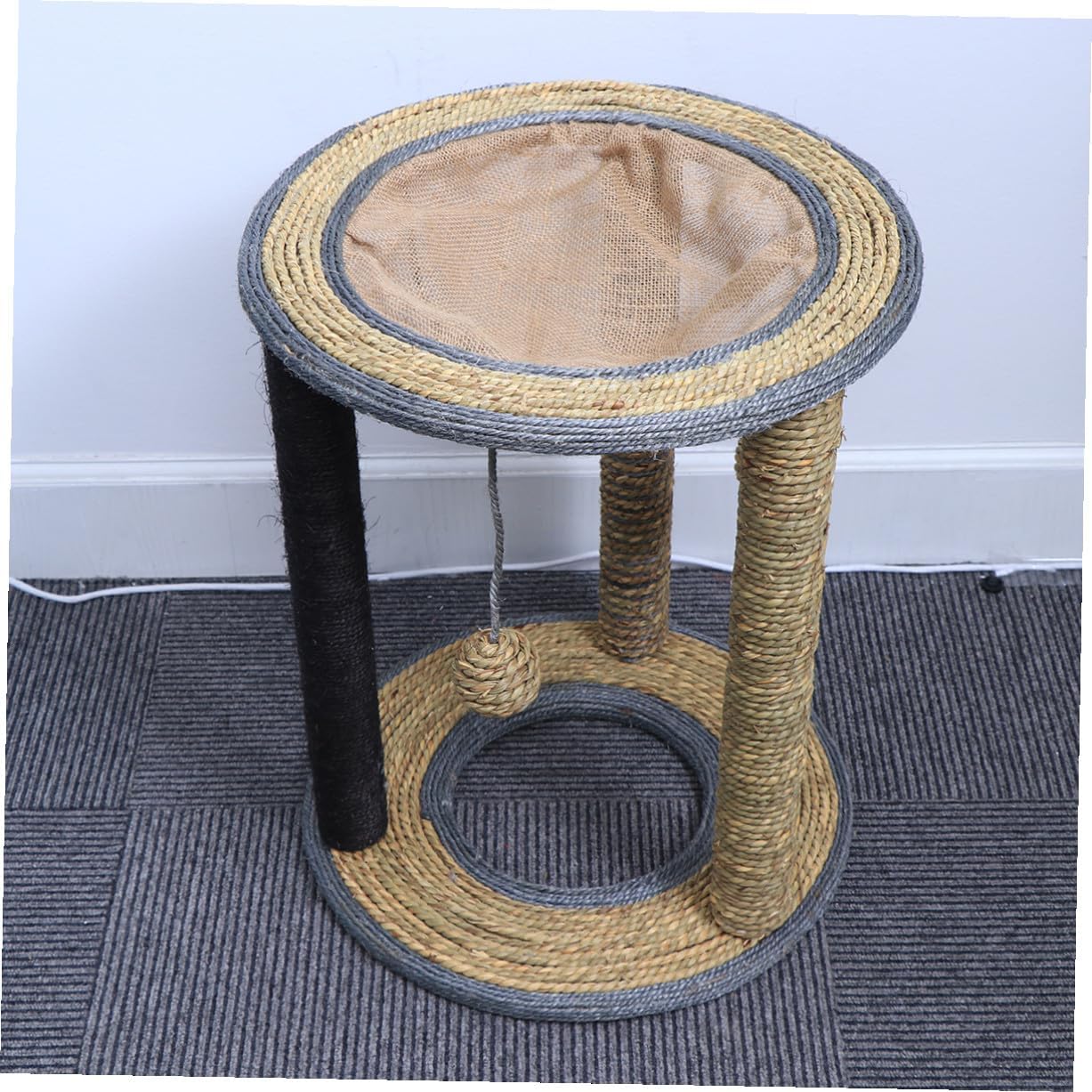 Sisal Hemp Cat Climbing Frame Small Cat Scratching Post and Tree Stand for Kittens for Clawing Climbing and Resting Protects Furniture Supports Play Random Color