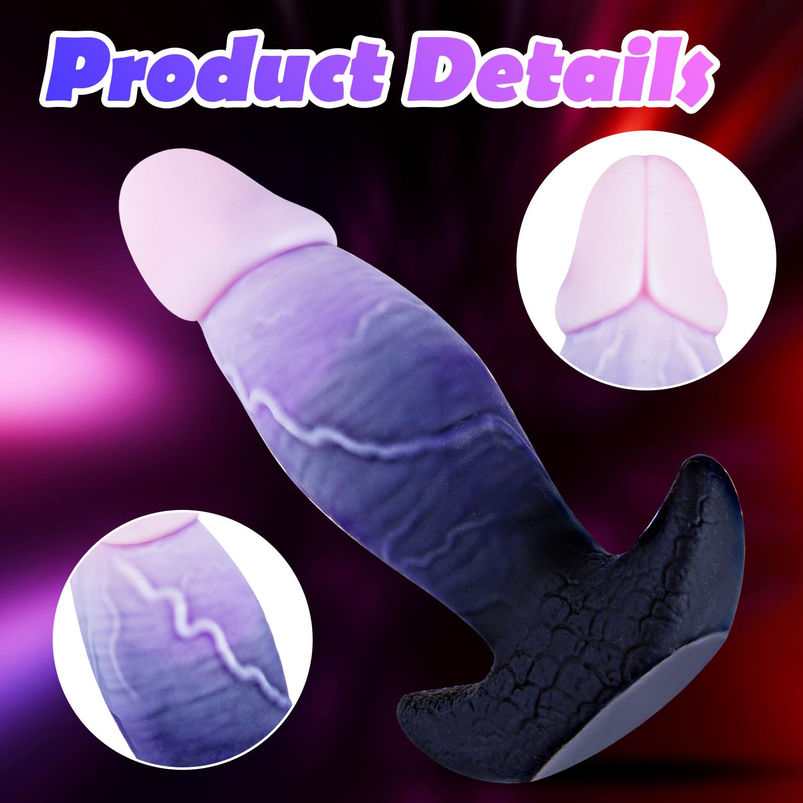 3 Size (5.7", 6.9", 8") Realistic Butt Anal Plug Dildo Set, Silicone Monster Fantasy Anal Training Kit with Wearable Base, Small Big Prostate Anal Beads Dildo Sex Toys for Beginners Advanced Users