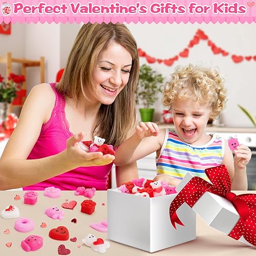 Miniatura 4 de 48 piezas de regalos para el día de San Valentín para niños, juego de recuerdos de fiesta del día de San Valentín, juguetes esponjosos de San