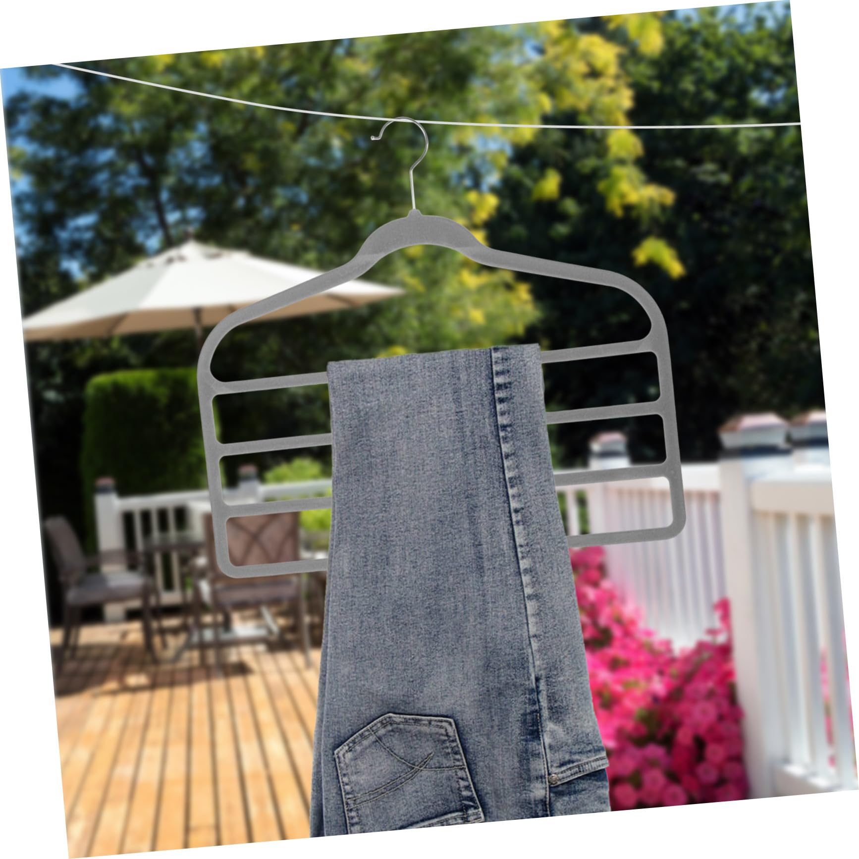 Gruccia Pantaloni Multipli 10 Pezzi, Appendino Scarp e Cravatte in Plastica