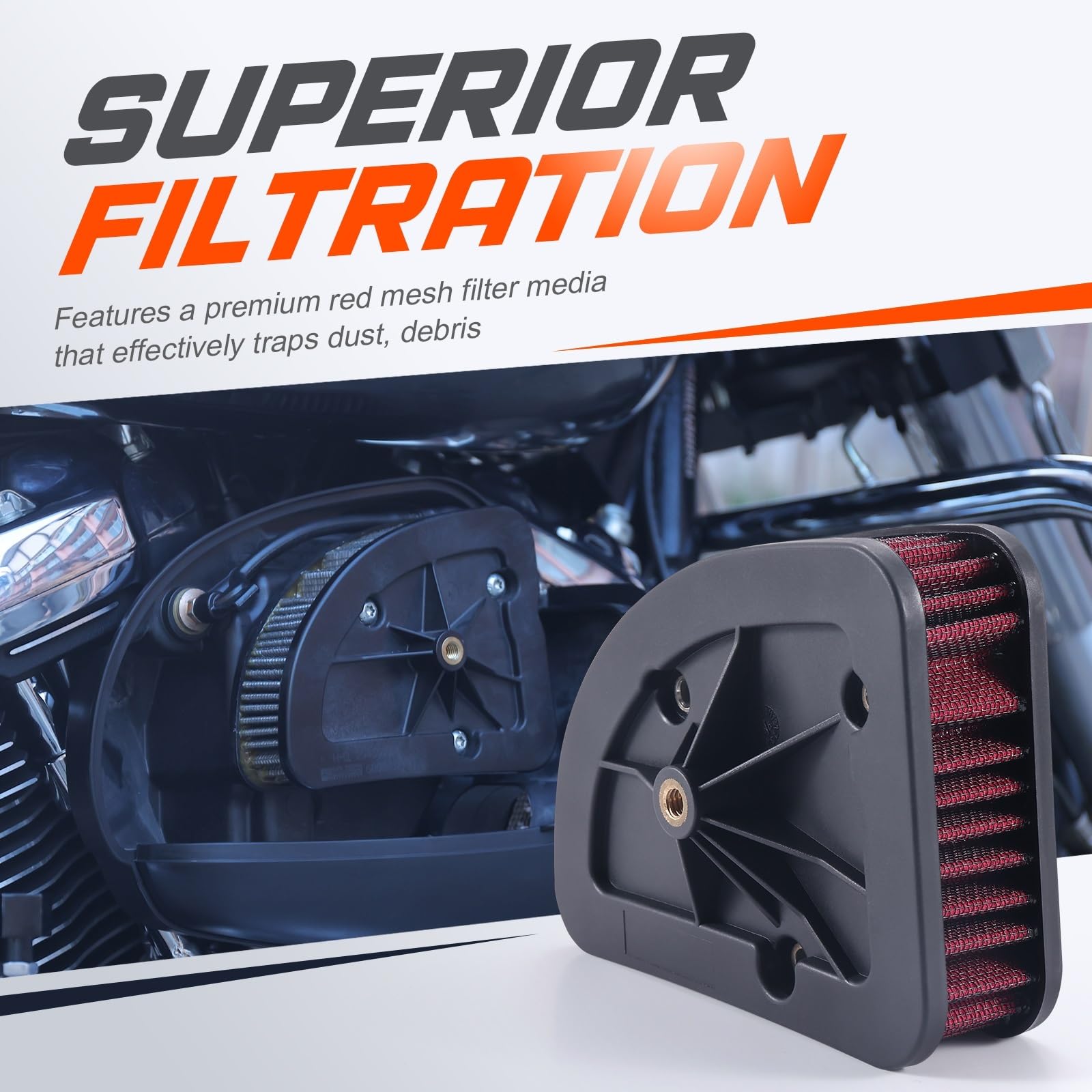 Adatto per Harley Davidson filtro dell'aria lavabile