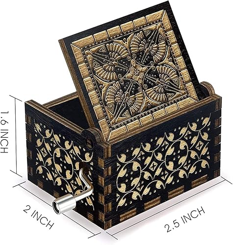 Miniatura 6 de Caja de música "I Love You to the Moon and Back", regalo de Navidad para hija, hijo, mamá, papá, aniversario de cumpleaños para abuela, nieta, caja