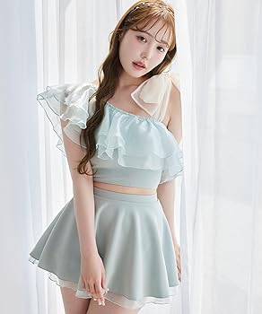 ナイスクラップ NICE CLAUP 水着 肩リボンワンショルダー one after another NICE CLAUP 水着 swimwear/肩リボンワン