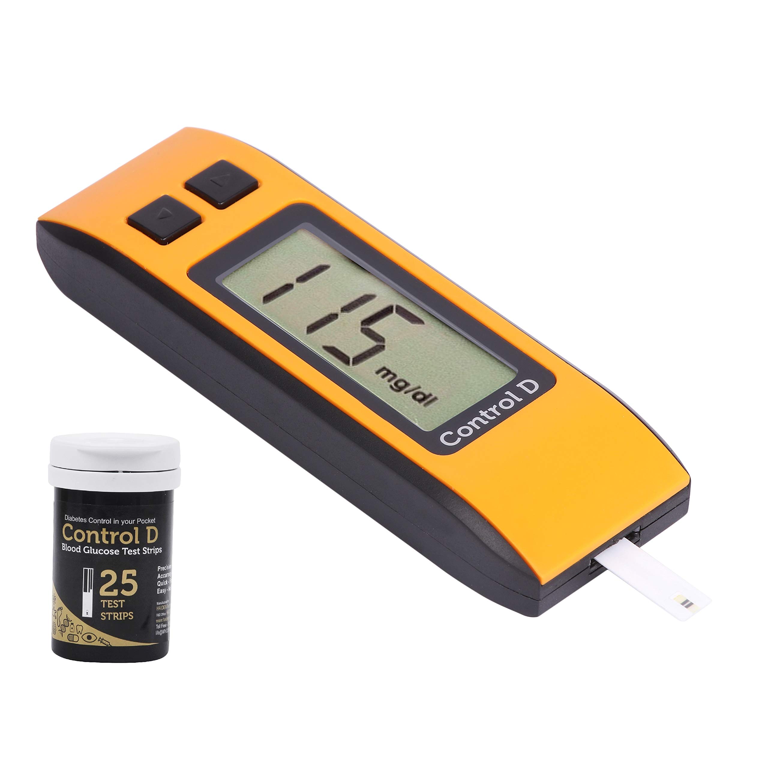 Control D Orange Digital Glucose Blood Sugar testing Monitor with 25 Strips-picture-43