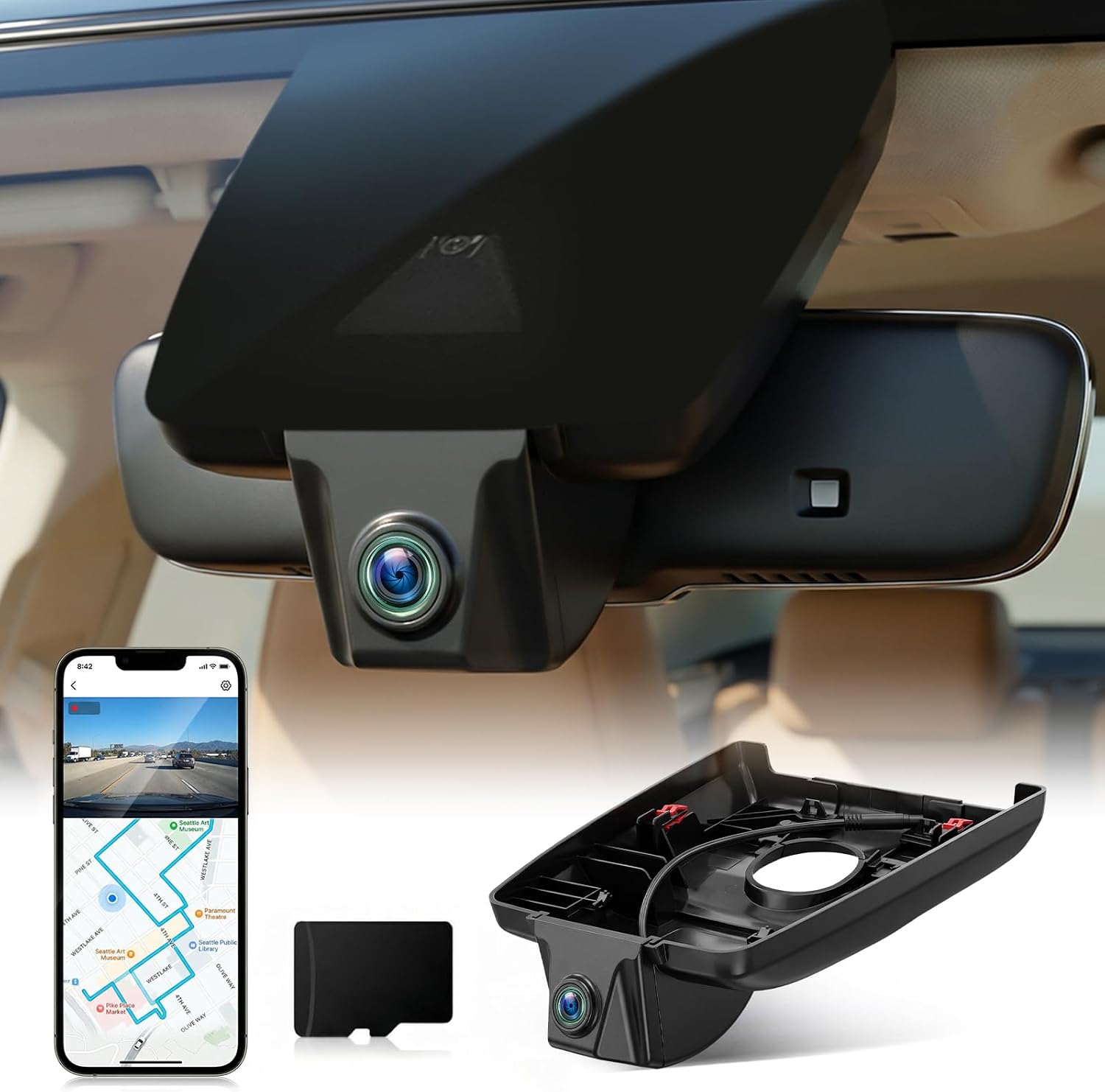 OEM Look Integrated 4K Dash Cam for Lexus ES350 ES300h ES250 2019