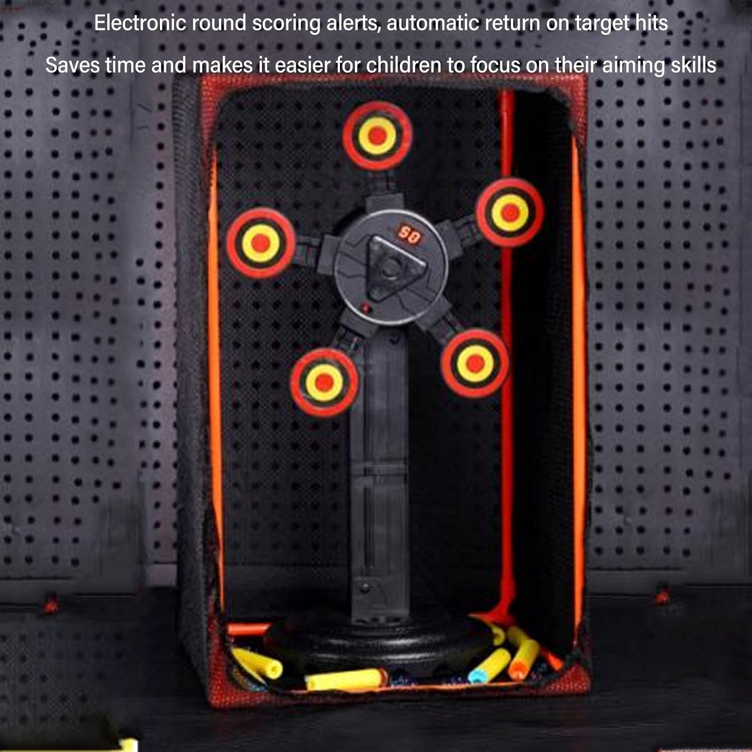 ZJchao Children Electronic Scoring Target Toy, 360° Rotating Moving Target, Sound Effect Training for Competition Training