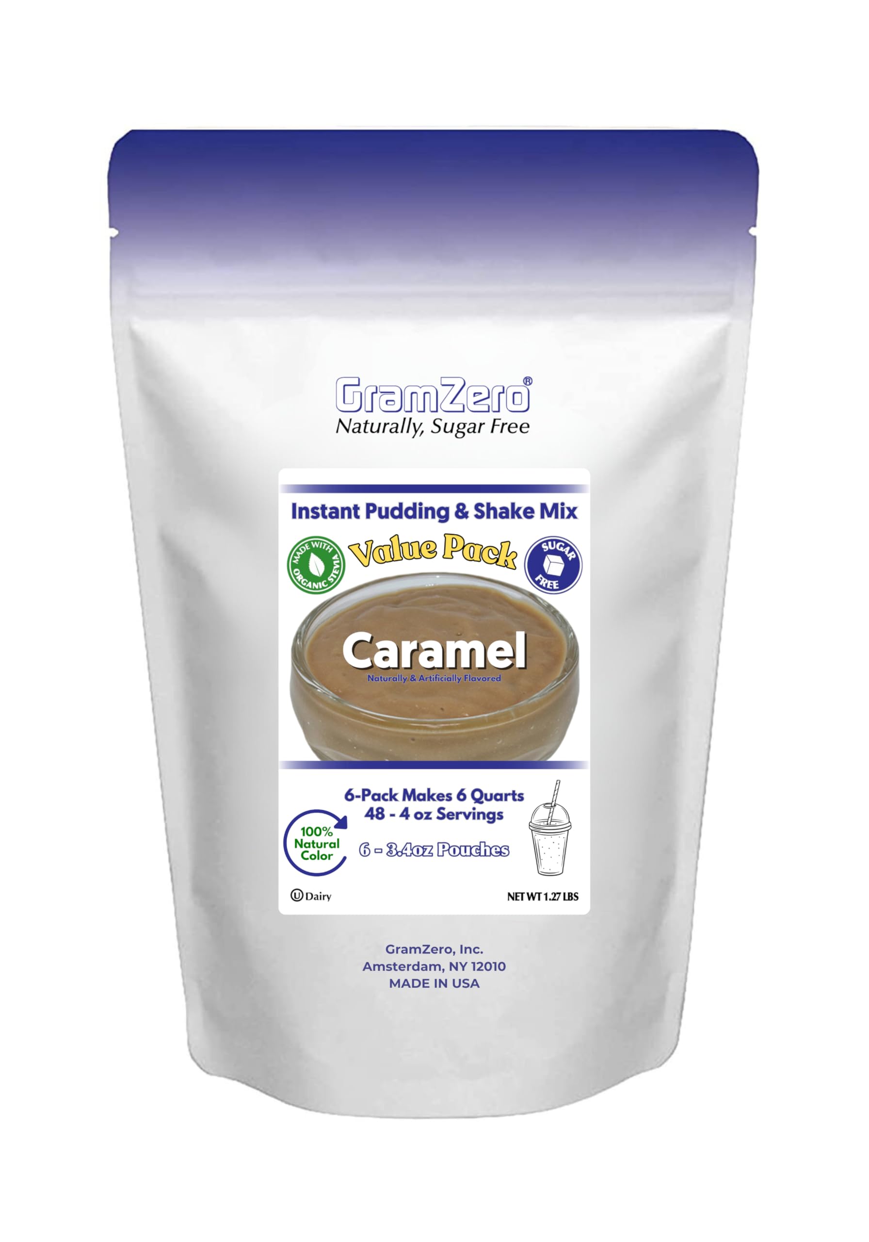 Amazon.com : GramZero Natural Color CARAMEL Sugar Free Pudding Mix