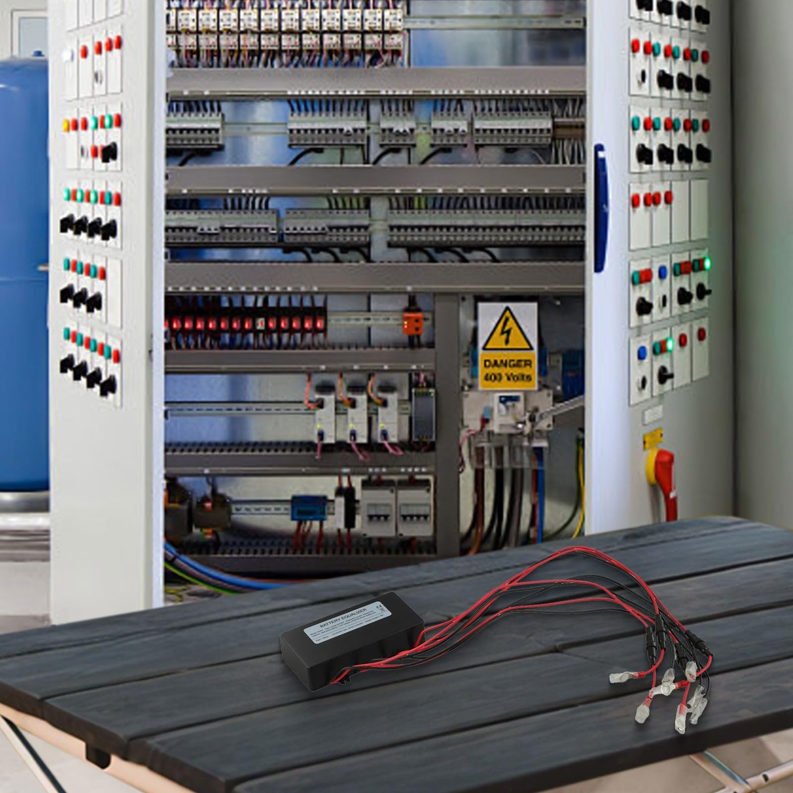 Intelligenter Batteriespannungsausgleicher, 24 V, 48 V, LED-Display, Lade-Entladungs-Equalizer mit Niederspannungs-Trennschalter für Serienverbindungen (HC02 (mit))