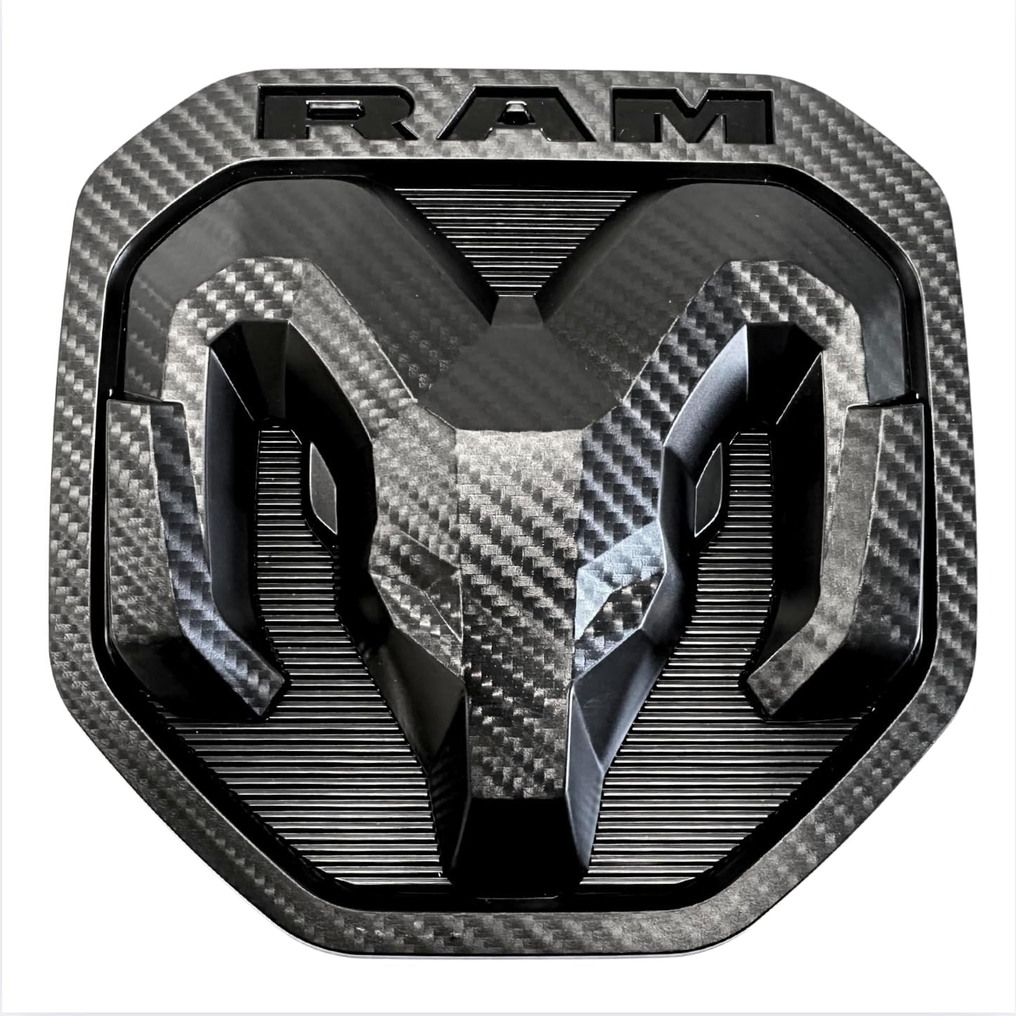 2019–2025 RAM 1500 Tailgate Emblem Carbon Decal Finish Black Rear Truck Badge